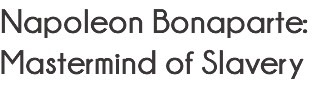 Napoleon Bonaparte: Mastermind of Slavery